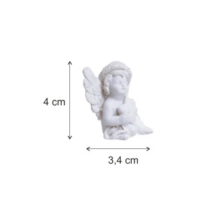 Inger ceramica alb cu stea 4x3,4cm Canea 128CAN01769 - Img 2