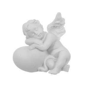 Inger rasina alb cu inima model 1 4,5x3x5cm DD68689