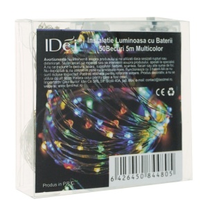 Instalatie luminoasa 5m cu 50 becuri lumina multicolora si 3 baterii(neincluse) AX9703030