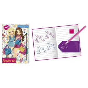 Jurnal dictando pictura cu diamante A5 104 file Besties-2 Creative Craft 140008 - Img 3