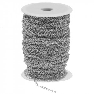 Lant inox argintiu L19 zala 2,5mm /metru