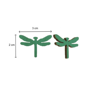 Libelula/cactus/frunza artar din placaj 3cm 54/set DD51951 - Img 2