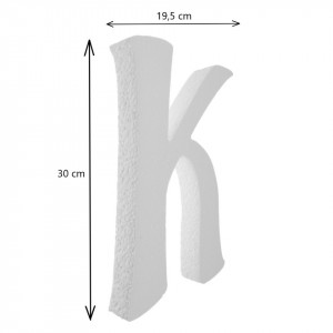 Litera polistiren dens -K- 30x19,5x2cm font Aladin - Img 2