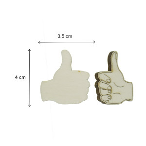 Mana placaj semnul Like 3,5x4cm 4/set - Img 2