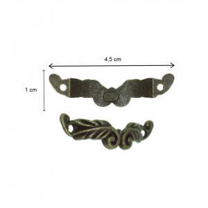 Maner metalic decorativ 4,5x1cm bronz X151 - Img 2
