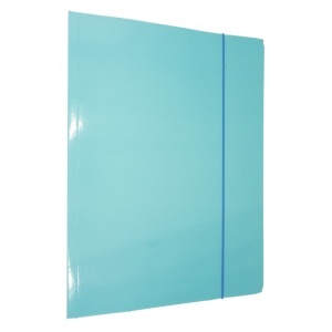 Mapa carton plastifiat cu elastic A4 albastru pal M1684