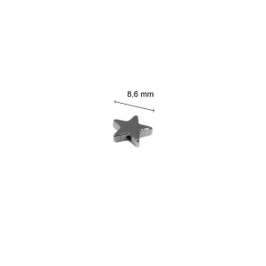 Margele hematit sintetic stea 8,6x9x2,3mm 10g 28buc - Img 2