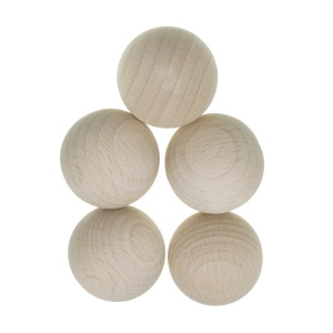 Margele lemn rotunde natur fara gaura 30mm 5/set BKK30B