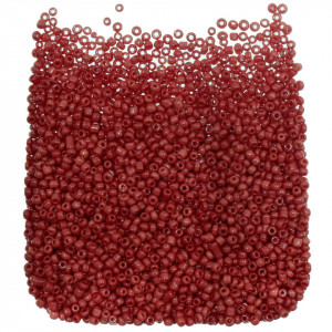 Margele nisip rotunde rosu carmin lucios 2mm 60g