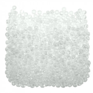 Margele nisip rotunde transparente 4mm 60g