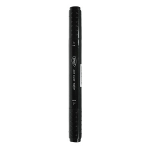 Marker pe baza de alcool cu 2 capete varf rotund si tesit 1mm/2-5mm Daco negru 120 MK600N