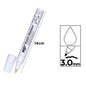 Marker vopsea alb varf 3mm MP PE439 - Img 2