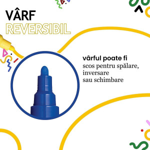Marker vopsea pe baza de apa varf 1,8-2,5mm Uni Posca pc-5m M1506 4 culori/set - Img 3