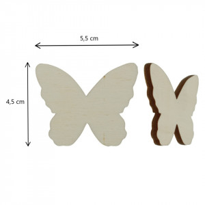 Marturie nunta fluture placaj gravat -Mireasa fericita-4,5x5,5cm - Img 2