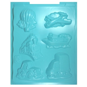 Matrita plastic 6 mijloace de transport Creart 21x26.5cm FGAB0014 bleu