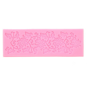 Matrita silicon dreptunghiulara decor 16,5x6x0,3cm 824911 roz