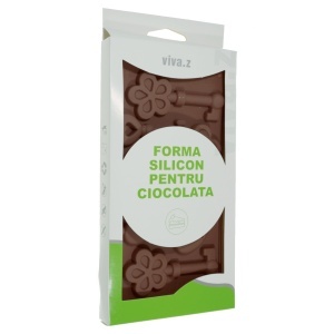 Matrita silicon pentru ciocolata lacate si chei 21x10,5cm T05283