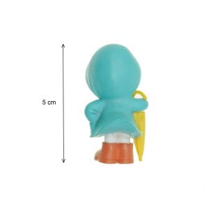 Miniatura baiat cu haina si umbrela plastic 2,5x5x2,5cm albastru/galben - Img 2