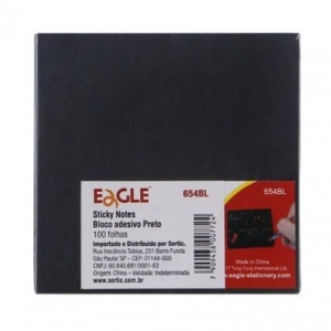 Notes adeziv hartie neagra 7,5x7,5cm 100 file Eagle N138
