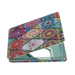 Oglinda de buzunar dubla model Mozaic-4 6x9cm multicolor