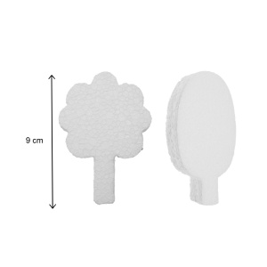 Orasel miniatura polistiren dens casuta/pom/masina 4-9cm 14/set - Img 2