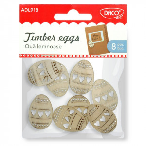 Ou placaj decupat 3,5x2,5cm 8/set Daco ADL918