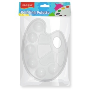 Paleta pictura plastic alba ovala 22,5x17cm KR971855 P4233