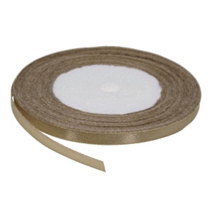 Panglica satinata cappuccino mediu 6mm x 21m/rola