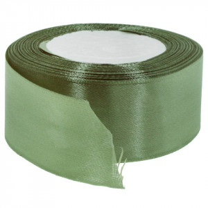 Panglica satinata verde oliv mediu 40mm x 21m/rola