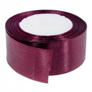 Panglica satinata visiniu mediu 40mm x 21m/rola