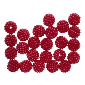 Perla plastic mura feliata rosu 11mm 15g (24buc)