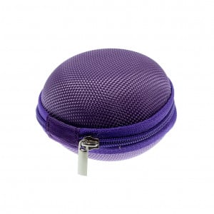 Portofel rotund mov cu fermoar si 7 lacasuri pentru uleiuri esentiale 8cm 4202320000