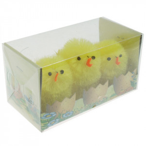 Pui din plus galben 5cm 3/set 039152/090358
