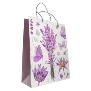 Punga cadou model lavanda si fluture 25,5x32x10cm 2433843