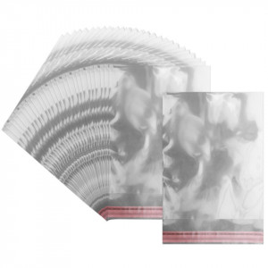 Punga transparenta cu clapeta adeziva 12x17/21cm 100/set