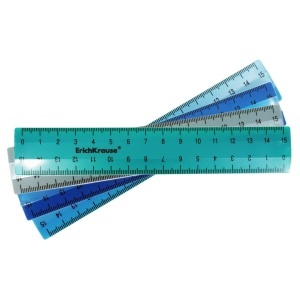 Rigla plastic 15cm culori diverse Erich Krause 53860