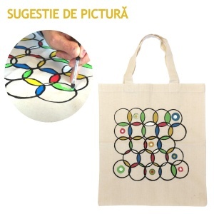 Sacosa bumbac maner scurt 38x43cm - Img 2