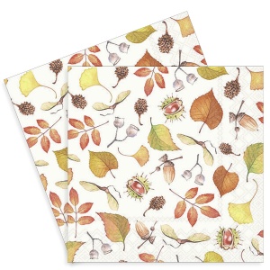 Servetel Frunze ghinde si castane 33x33cm 2/set 13316840