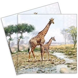 Servetel Girafe 33x33cm 2/set 13314070