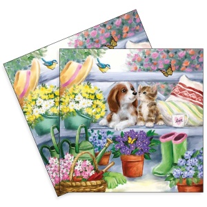 Servetel prietenie in gradina 33x33cm 2/set 13318210