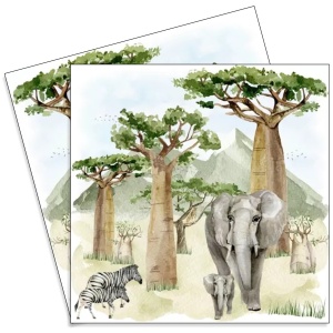 Servetel safari 33x33cm 2/set 346025