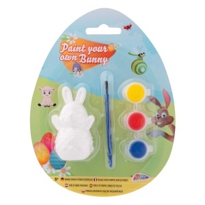 Set creativ - Iepure ceramica de pictat cu 3 vopsele si pensula 6,2x3,5cm 810010