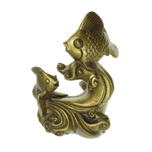 Statueta Feng Shui din rasina Pesti 4x10x11,5cm bronz