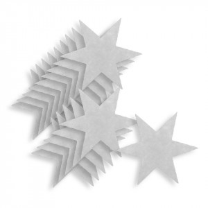 Stea pasla 6 colturi 3,5cm 15/set alba