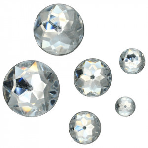 Stras fatetat 8mm 130buc (10g) Meyco argintiu 61843 - Img 2