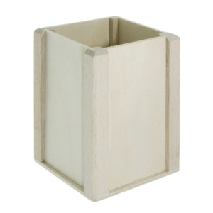 Suport creioane placaj/lemn model patrat 8x8x10cm 3mm SC7