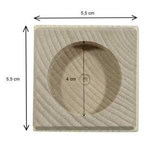 Suport pentru lumanare din lemn 5,5x5,5x10cm LS310S - Img 2