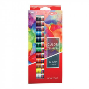 Tempera 12 culori x 12ml/set Daco CU112