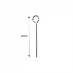 Tija inox cu bucla 20x0,7mm 10g (130buc) - Img 2