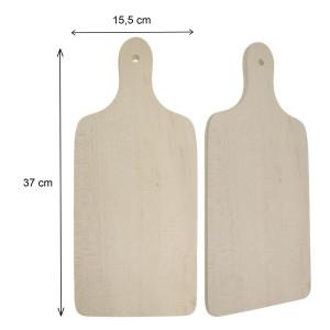 Tocator lemn dreptunghiular cu coada 37x15,5x1,6cm 111026 - Img 2